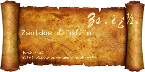 Zsoldos Ádám névjegykártya